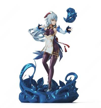 现代原神少女手办3D模型下载